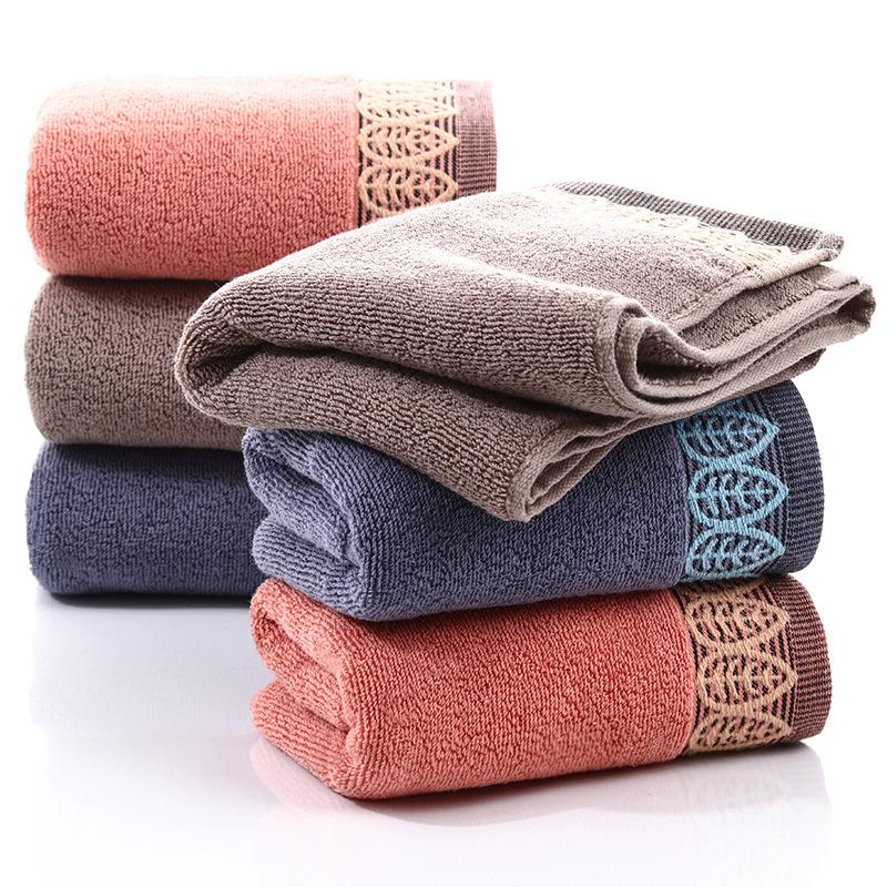 Pure Cotton Towel 32 Strand Cotton Yarn Leaf Embroidery Towel Cotton Face Wash Towel Gift Towel Face Towel Hand Towel