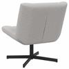 Swivel Chair Light Grey 63 x 75 x 76 cm Sheepskin Leather