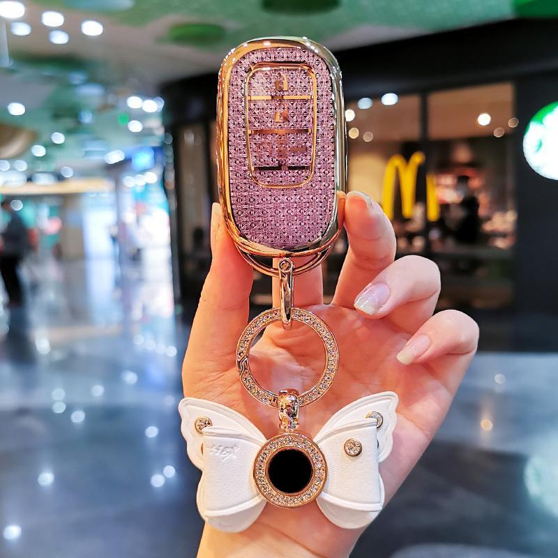 Car Key Case Cover Shell For Honda Civic 23 Crv Vezel Xrv Zrv Integra Hrv Ens1 E:Np Key Shell Keychain