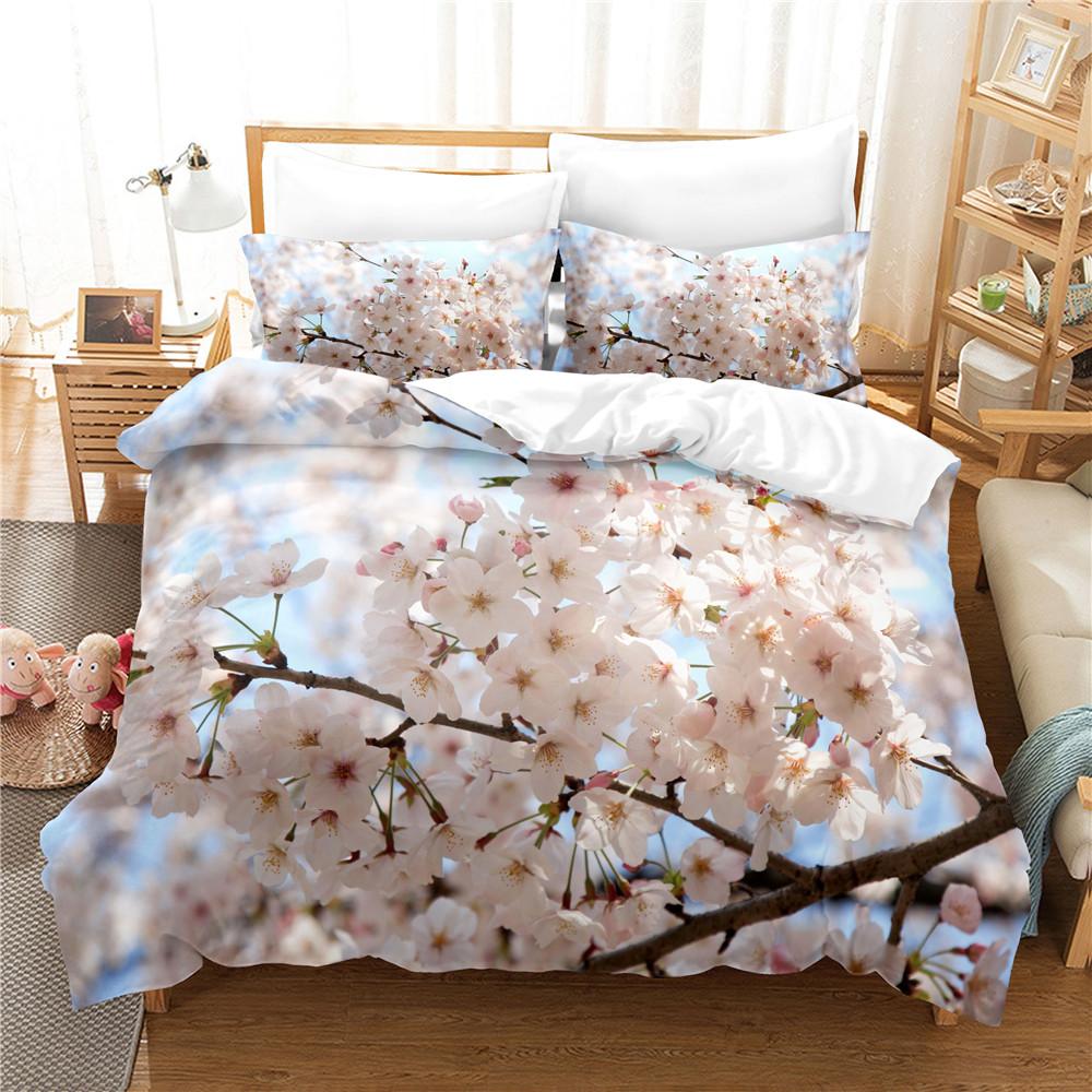Candies And Flowers Floral Duvet Cover Sets For Kids, Pink Bedding, 3D Bed Set,Queen And King Bedroom,Home Textile,Spring Winter