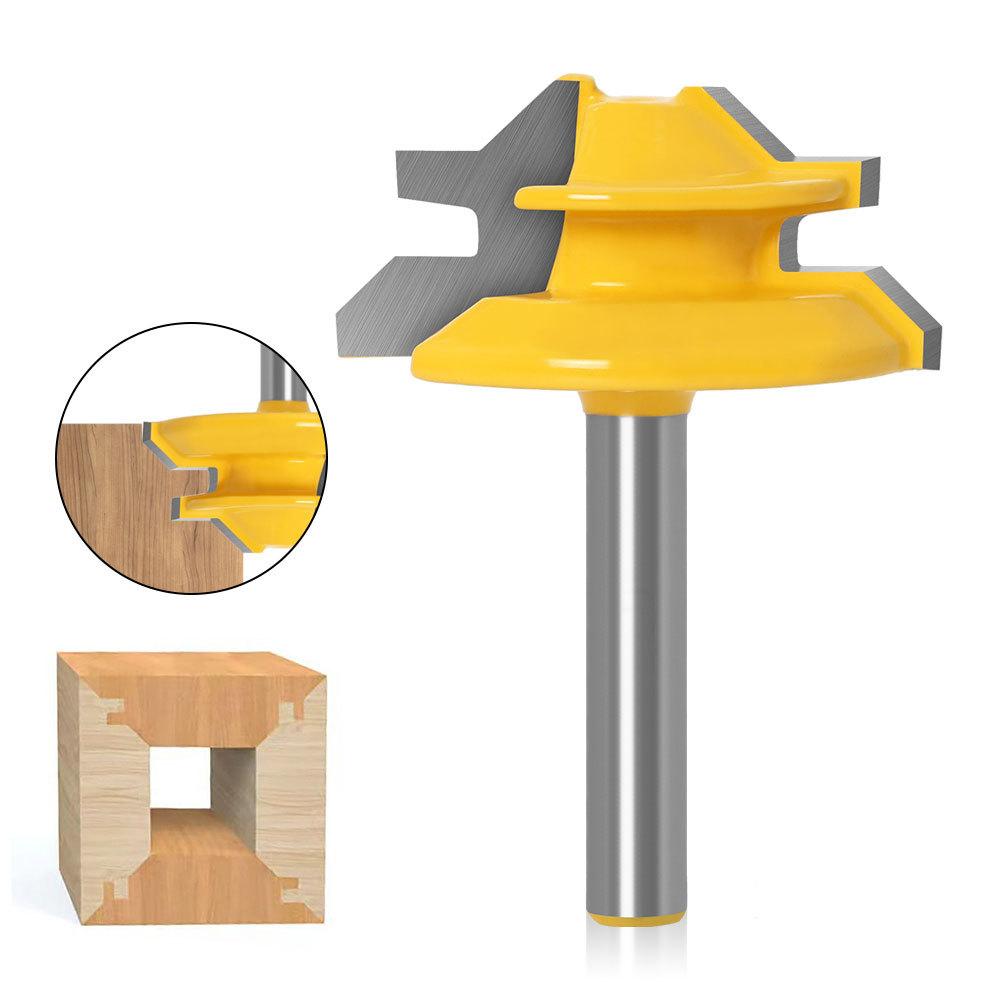 Special For 6Mm Handle 45 Degree Tenon Knife, Puzzle Knife, Right Angle Cutter Wood Milling Cutter 45 ° 45 Degree Tenon Knife