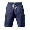 Men's Beach-Ready Breathable Linen Loose-Fit Workwear Shorts with Multiple Pockets for Squats and Jogging