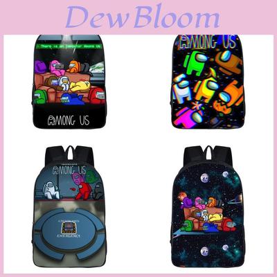 Among Us Childrens School Backpack With Oxford Fabric Breathable Design For Elementary Students