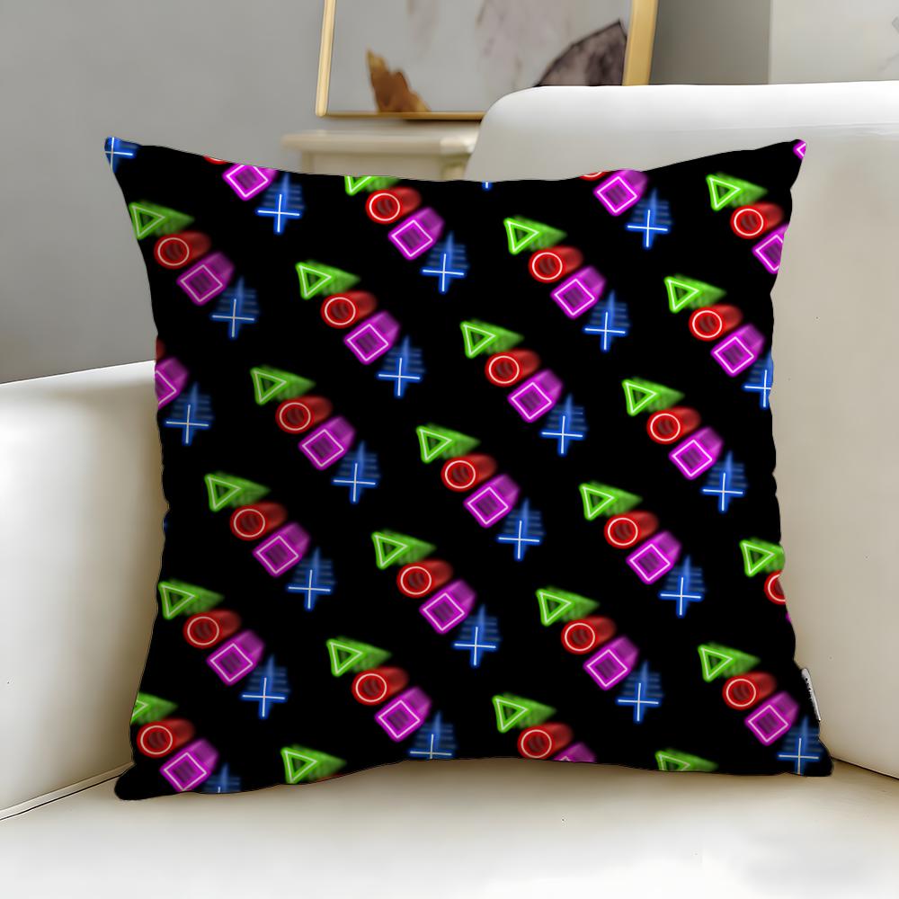 Classic Game Console Xbox Cushion Cover Soft  EasyWash Pillow Case  Versatile for Couch Bed Travel and Office