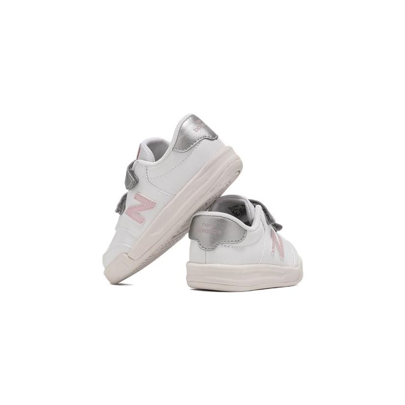 New Balance CT60 Comfortable Versatile Velcro Lightweight Low-Top Walking Shoes Baby sneaker Silver White Pink IVCT60WP