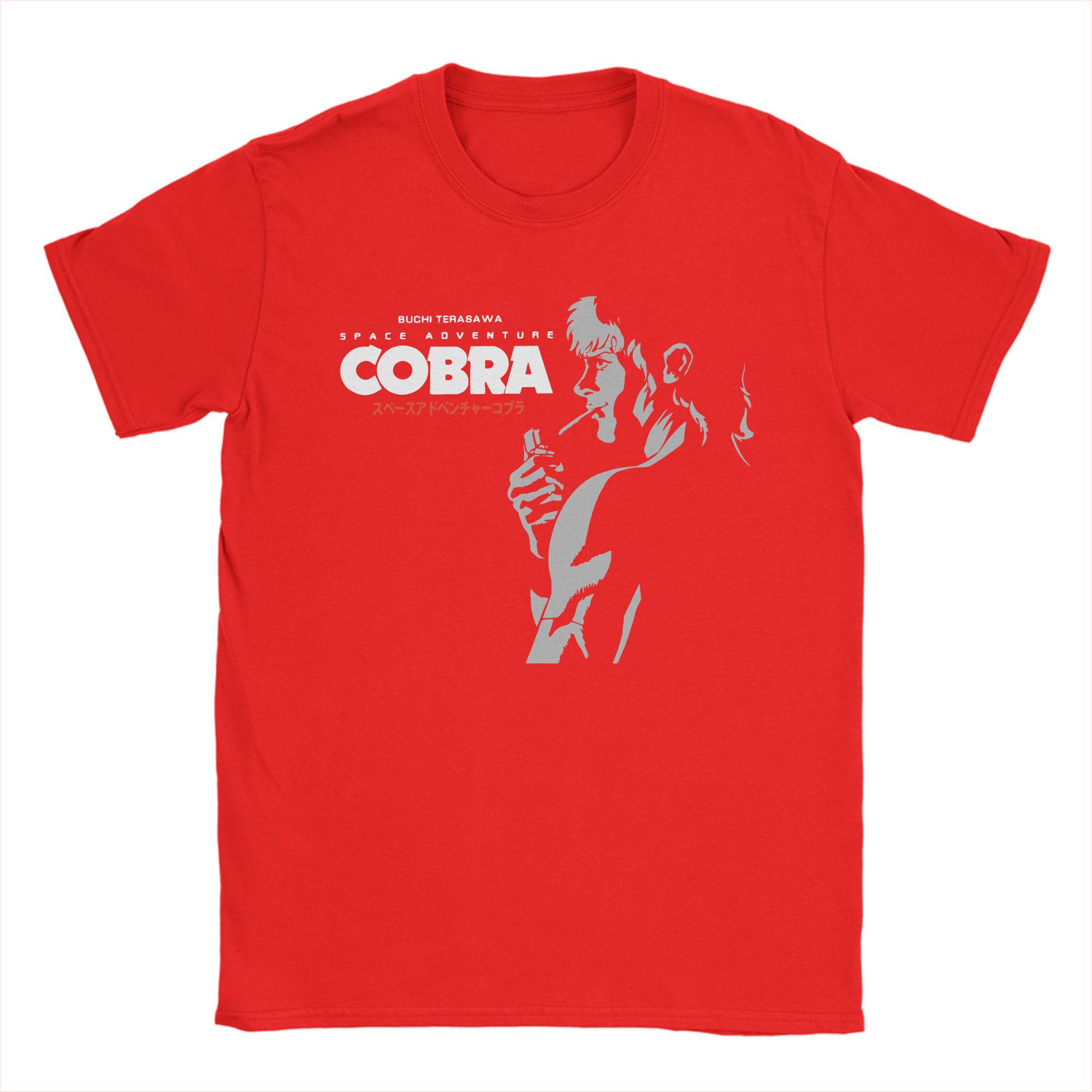 

Space Adventure Cobra T Shirts Men 100 Cotton Vintage TShirts Crew Neck Anime Retro Tee Shirt Short Sleeve Tops Gift Idea S