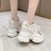 Μόδα 10CM Άνοιξη Γυναικεία Casual Αντιολισθητικά Αθλητικά Παπούτσια Πλατφόρμας Ψηλά Τακούνια Φθινόπωρο Αθλητικά Δερμάτινα Παπούτσια Αναπνεύσιμα Αθλητικά Παπούτσια Chunky