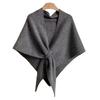 Wool Knitted Triangular Shawl Scarf for Women, New Solid Color Large Shawl