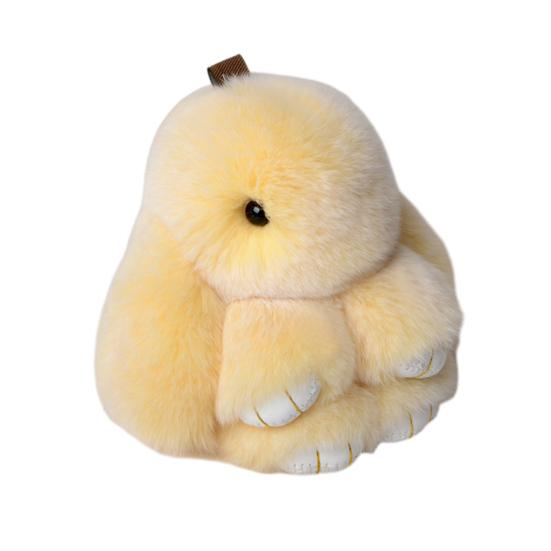 Frosted Bunny Plush Keychain 15cm Soft Faux Rabbit Fur Pendant for Bags Keys Cute Standing Stuffed Animal Adorable Birthday Gift for Girls Rabbit
