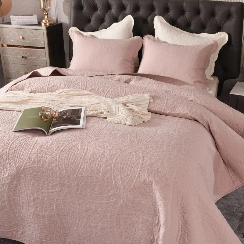 

Набор из 3 предметов: одеяло для кровати, постельное белье мягкое и удобное для спальни, гостевой комнаты (Одеяло 1шт+2 наволочки, без наполнителя) Постельное белье 1PC 220x240cm розовый