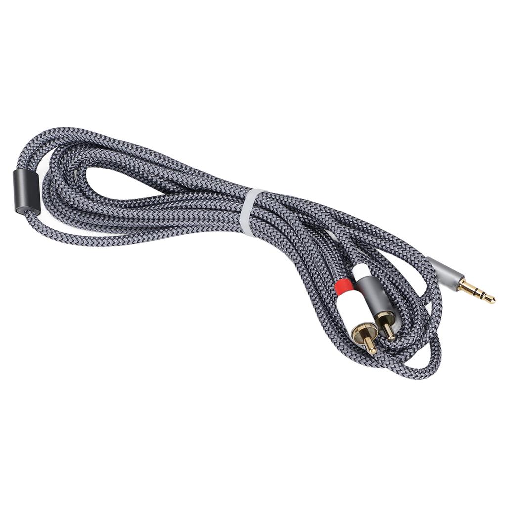 3.5mm Jack to 2 RCA Aux Audio Cable Double Lotus Head RCA Splitter Cable for Power Amplifier Audio Speaker 3m