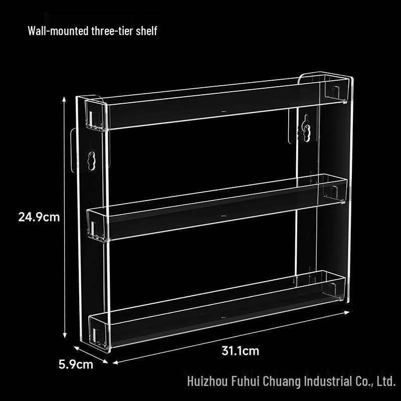 Acrylic Wall-Mounted Nail Polish & Makeup Storage Rack