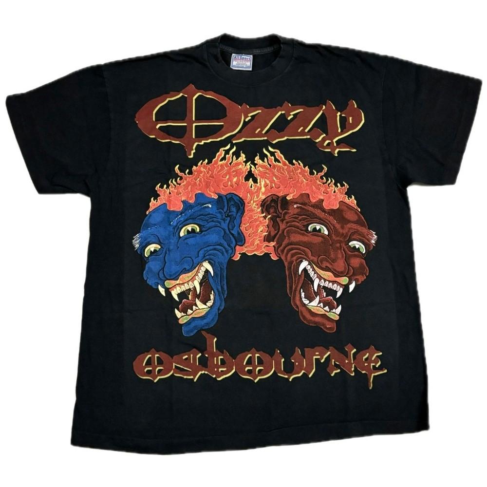 Vintage OZZY OSBOURNE 1992 Tattoos BLACK SABBATH XL Single Stitch Shirt REPRINT