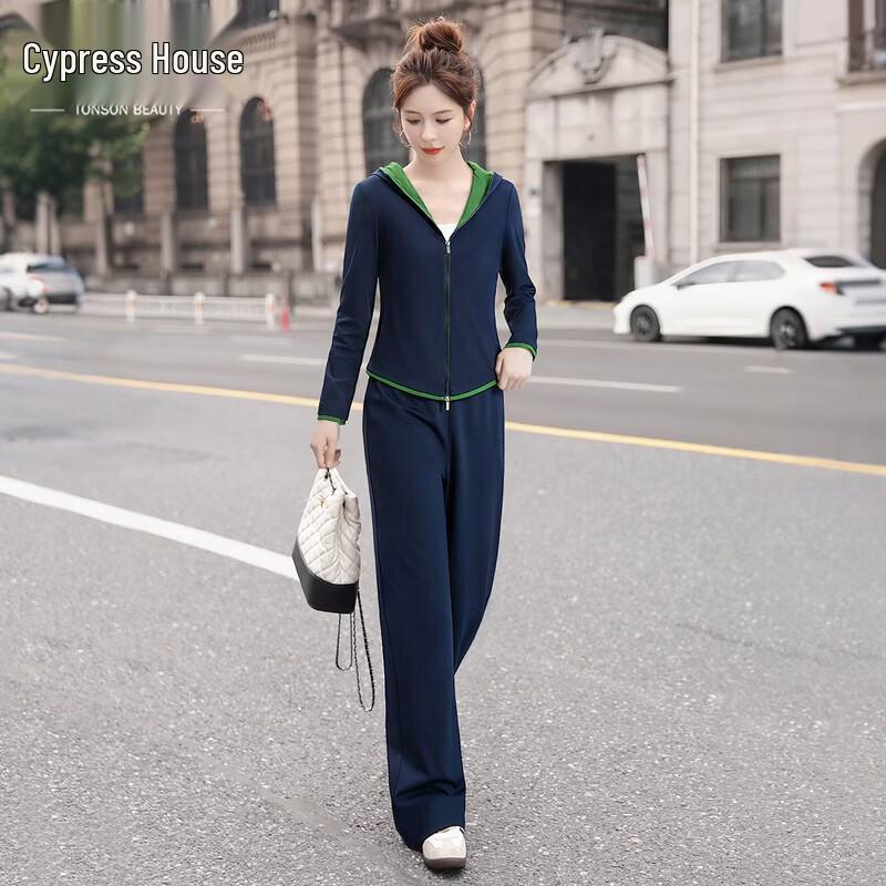 Women s Color Block Hooded Tracksuit Set XL