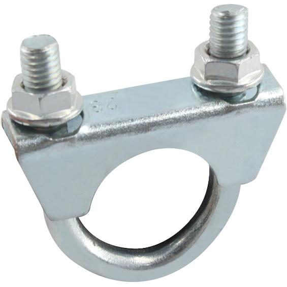 2PCS 1-1/2 Inch U Bolt Muffler Exhaust, Iron Exhaust U Clamps, Saddle Type U-bolt Clamps