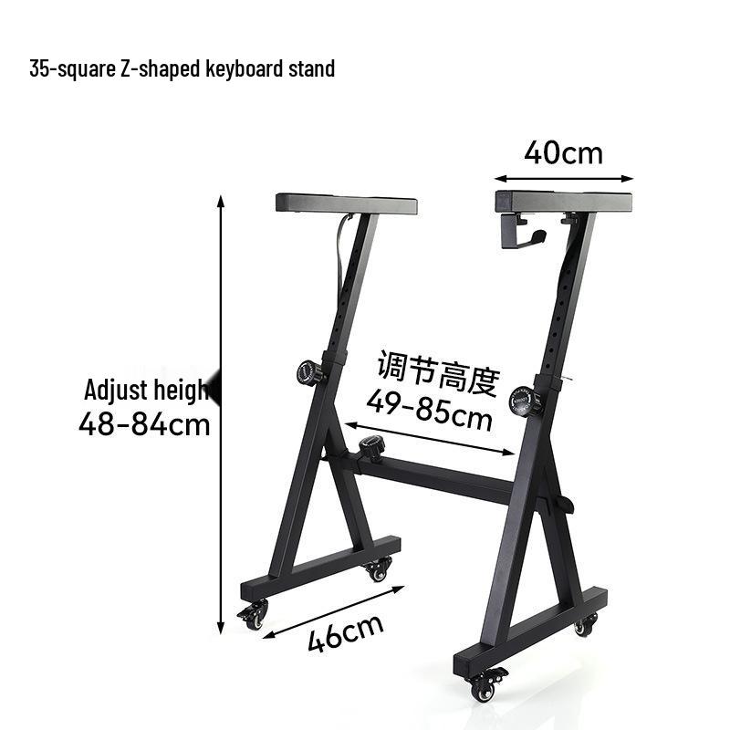 Portable Adjustable Z-Type Electronic Keyboard Stand for 54, 61, and 88-Key Keyboards