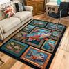 Fish Gallery Pattern Rug Floor Mat for Living Room or Bedroom Soft and Comfortable Carpet a Gift for Birthday and Holiday.