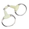 Stainless Steel Horse Bit Apple Flavor Rubber Wrapped Horse Mouth Snaffle Bit for Hours Training Racing