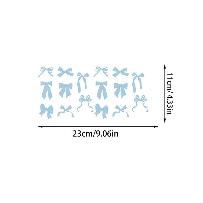 3D Uv Dtf Transfers Wrap Waterproof Oil Proof Stickers 16Oz Cup Wraps Beautiful Bow Printed For Diy Glass Bottles Coffee Cup