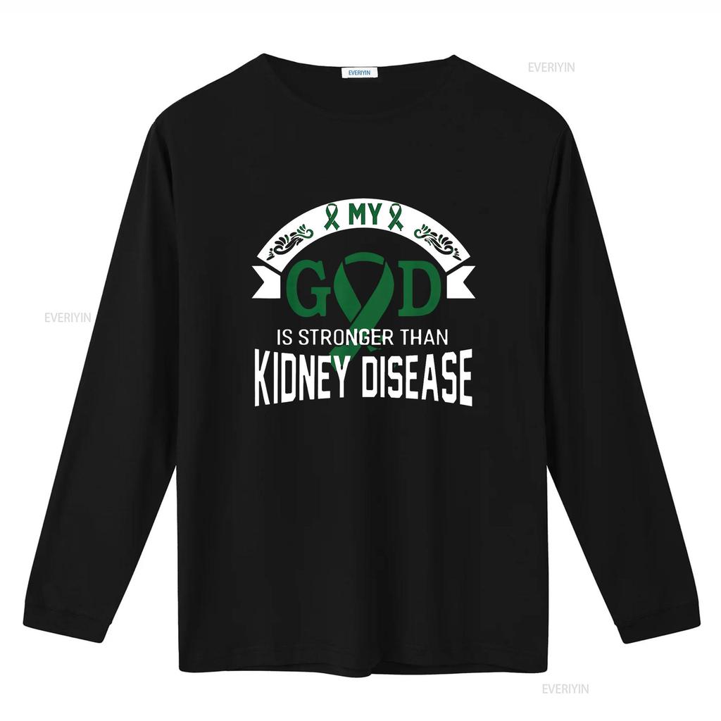Womens My God Is Stronger Than Kidney Disease Awareness Costume T Shirt Black 2X Large vintage Washed Unisex Versatile fashion