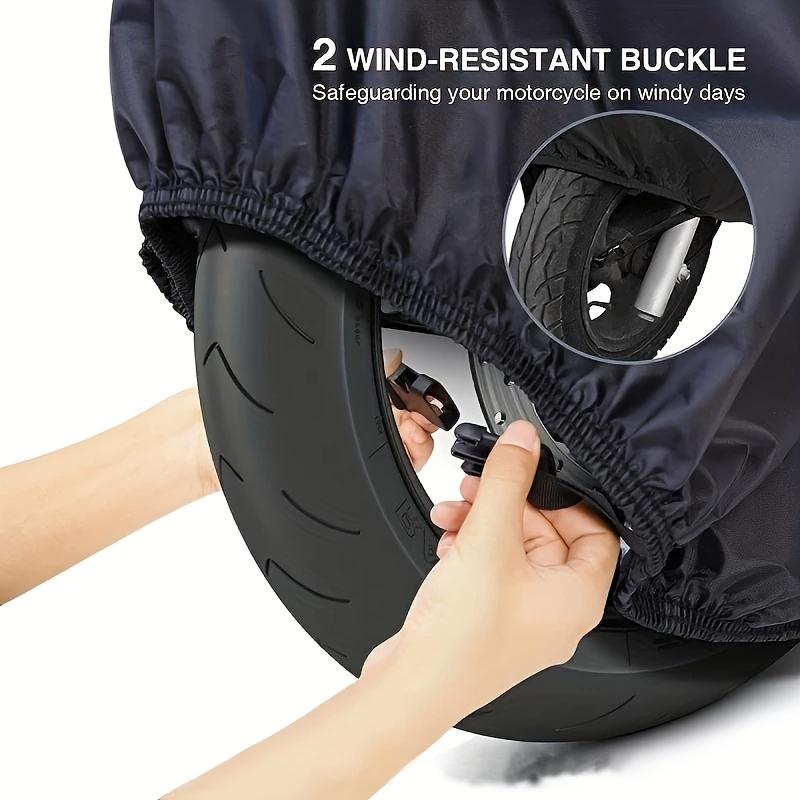 Heavy Duty 210D Oxford Motorcycle Cover - All-Weather,Anti-Theft & Reflective Strips.Universal Fit,Durable & Stylish Protection.