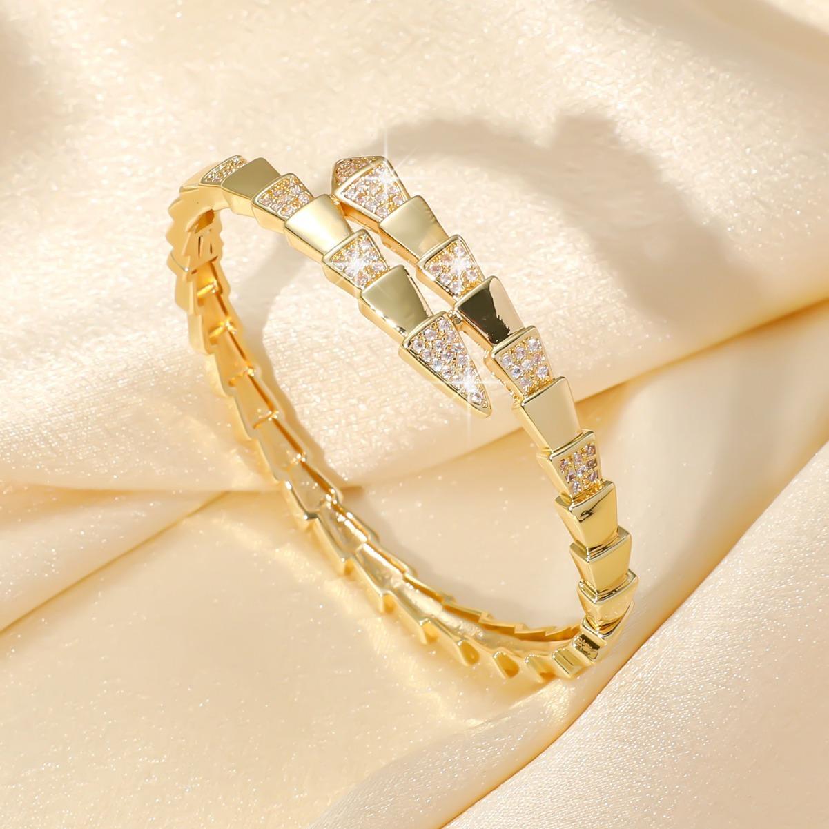 

Маленький нишевый дизайн цирконовый браслет в форме змеи изысканный роскошный модный браслет женские аксессуары 19CM