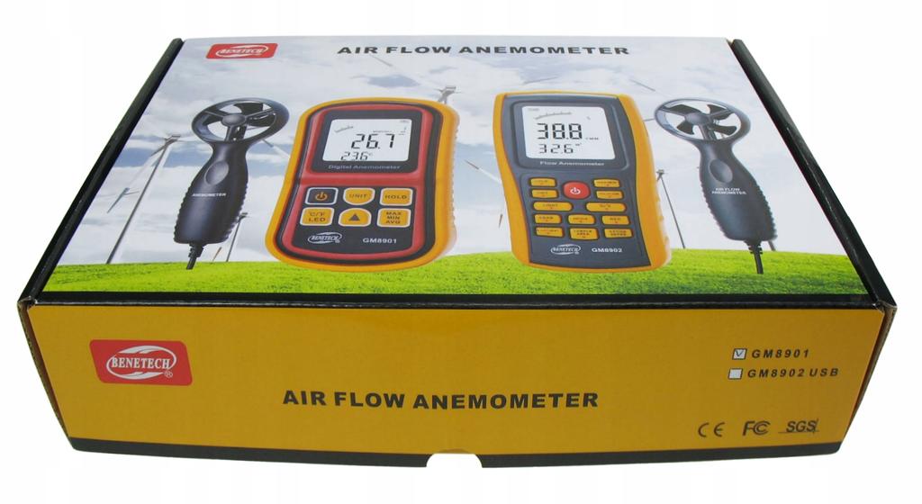 Anemometer Wind Gauge Temperature Air Speed Measurement