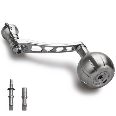 HEIGHTEN 65-70mm Variable Reel Handle with 3538mm Knob for Shimano Daiwa General Purpose Spinning Reel Chrysant Series (with 38mm Knob - Gunmetal)
