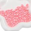 ABS Non-Porous Pearl-Plated Colored Round Beads for DIY Crafts and Fashion Accessories