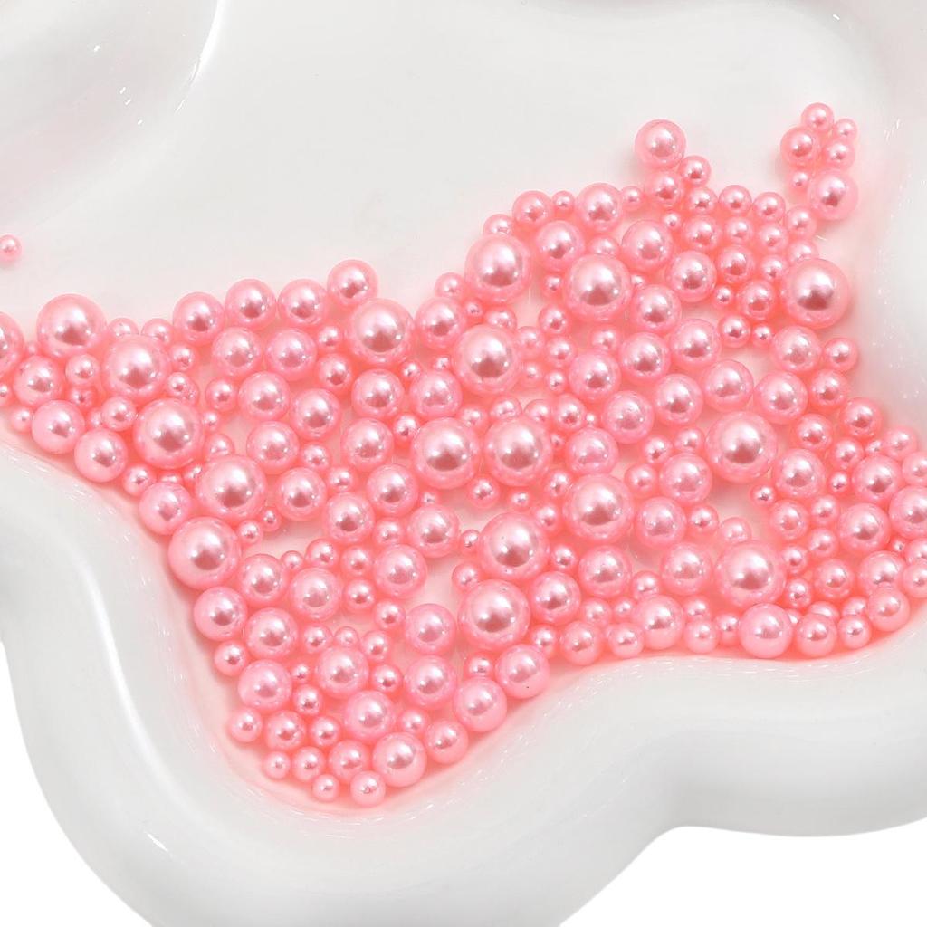 ABS Non-Porous Pearl-Plated Colored Round Beads for DIY Crafts and Fashion Accessories