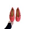 Leather Soft Sole Flat Bottom Retro Doudou Mary Jane Single Shoes Women's 2025 Fashion with Skirt Ballet Grandma Shoes Trend