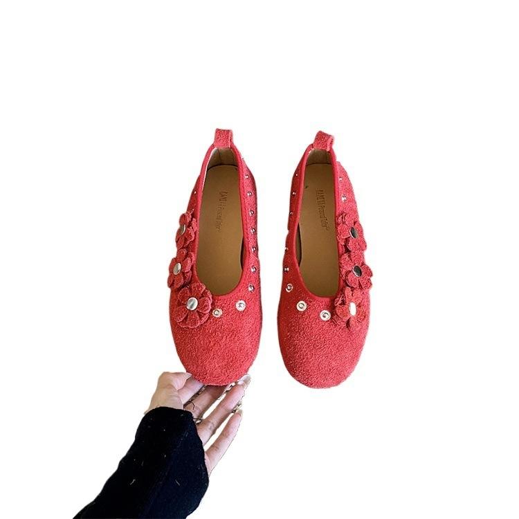 Leather Soft Sole Flat Bottom Retro Doudou Mary Jane Single Shoes Women's 2025 Fashion with Skirt Ballet Grandma Shoes Trend