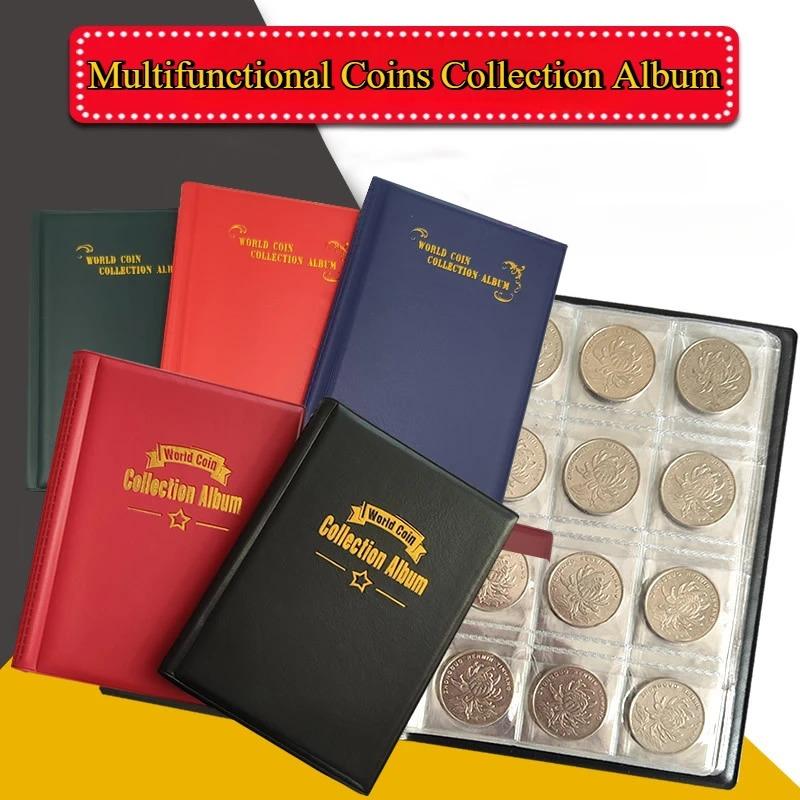 120 Pockets Coins Album Multi-Kinetic Pvc Banknotes Coin Collection Book For Collectors Badge Collect Accessories Photo Albums