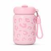 Leopard Print Straw Thermos Cup 360ml Drinking   Water Cup Insulated  Water Bottle  Kitchenware