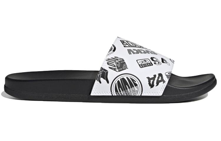 Adidas Adilette Comfort Slide 'All Over Logos - White' FZ1751