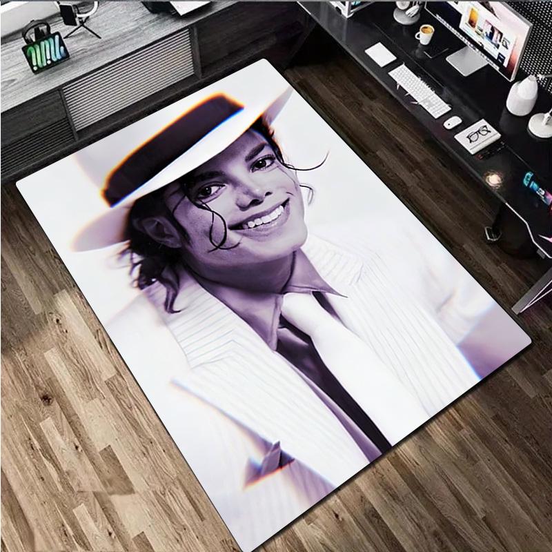 Michael Jackson Druck Teppich - Heimdekoration Teppich Für Wohnzimmer Schlafzimmer Bodenbelag Computerstuhl Bereichsteppich