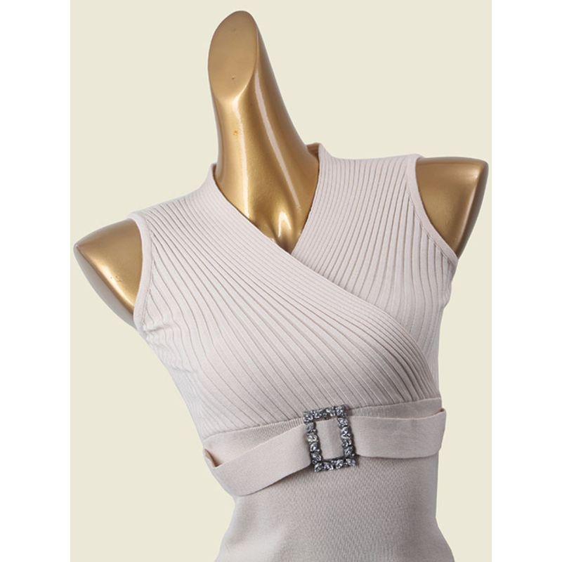 Sweet and Spicy Socialite Cross V-neck Vest Pure Desire Chic Chic Slimming Knitted Sleeveless Vest