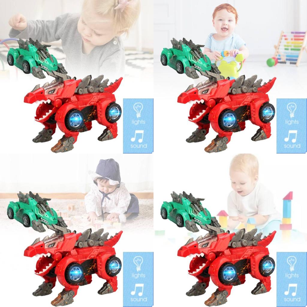 Véhicule Transformable Dragon Triangulaire Électrique Passionnant Avec Lumières Colorées Et Musique Pour Enfants