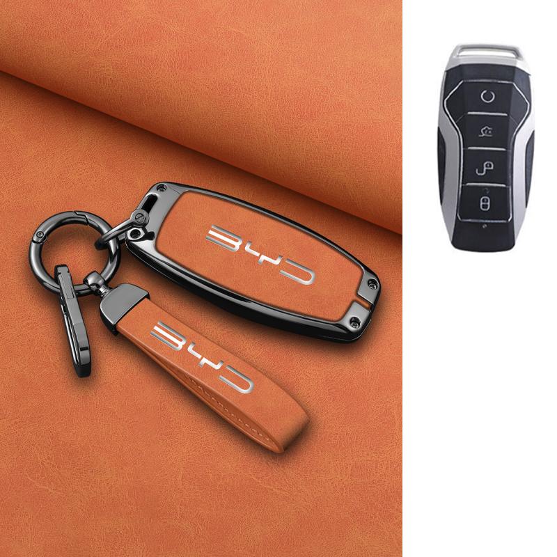 

Alloy Car Remote Key Case Cover Shell For Byd Atto 3 Han Ev Dolphin Lied Tang Dm Qin Plus Song Pro Max Yuan Protector Keychain