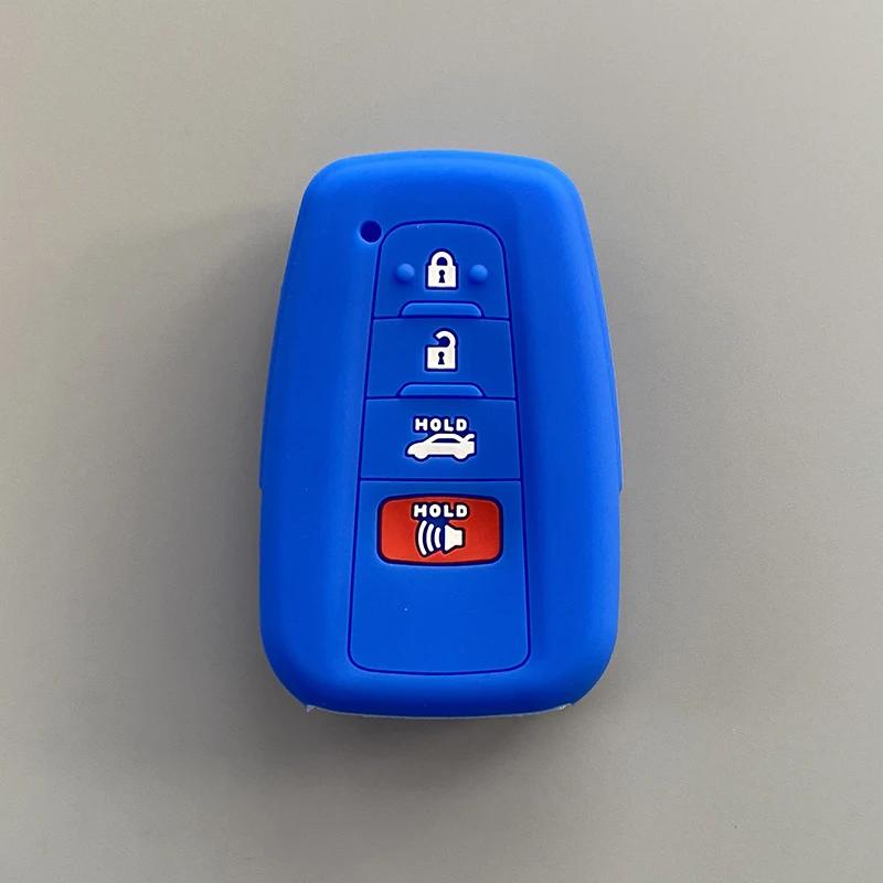 Silicone Car Key Case Cover For Toyota Corolla Prius Camry V70 C-Hr Rav4 Hybrid Highlander Altis Land Cruiser Prado 150 Avalon