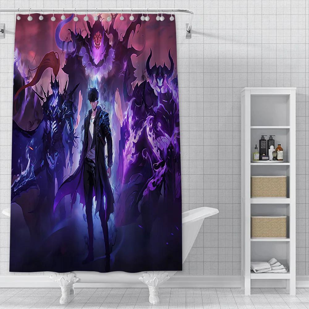 Intense Anime Character Bath Curtain -High-Quality Waterproof And Mildew-Proof Bathroom Decor For A Dramatic,Comic-Inspired Home