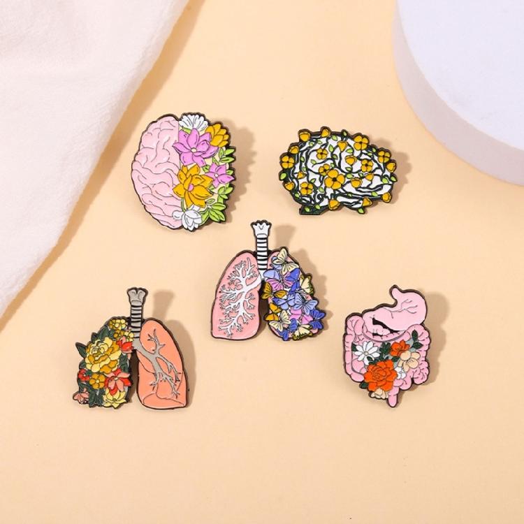 Herz Gehirn Lunge Brosche Mantel Revers Anstecknadeln Schmuck Geschenk für Freund
