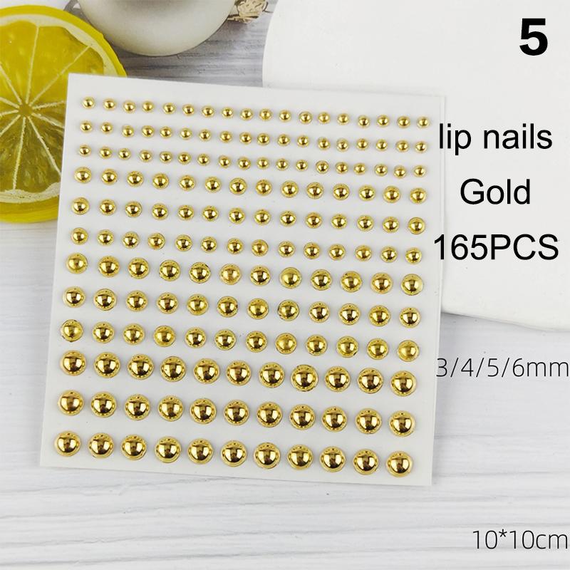 1 Blatt Nicht-Piercing Lippen-Nagel-Aufkleber Selbstklebend Wasserdicht Wiederverwendbar Falscher Lippen-Nagel Augenbrauenring Körper Bauchnabel Schmuck