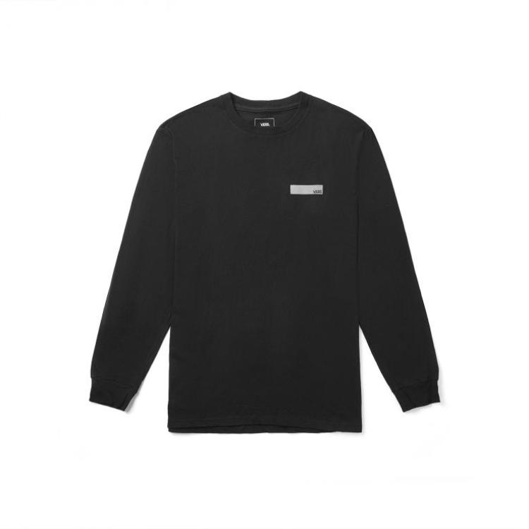 Vans Comfortable Soft Breathable Long Sleeve T-Shirt Unisex Tops Black VN0A49U1BLK
