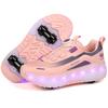29-40 Jungen Vierrad Laufschuhe Abnehmbare Flache Schuhe Wiederaufladbar USB Leuchtende Sportslichtschuhe Mädchen Rollschuhe Jungen Schuhe