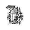 Window Flower Cutting Dies Carbon Steel Die Cut Decorative Embossing Paper Die for Card Making Scrapbooking Bookmarks