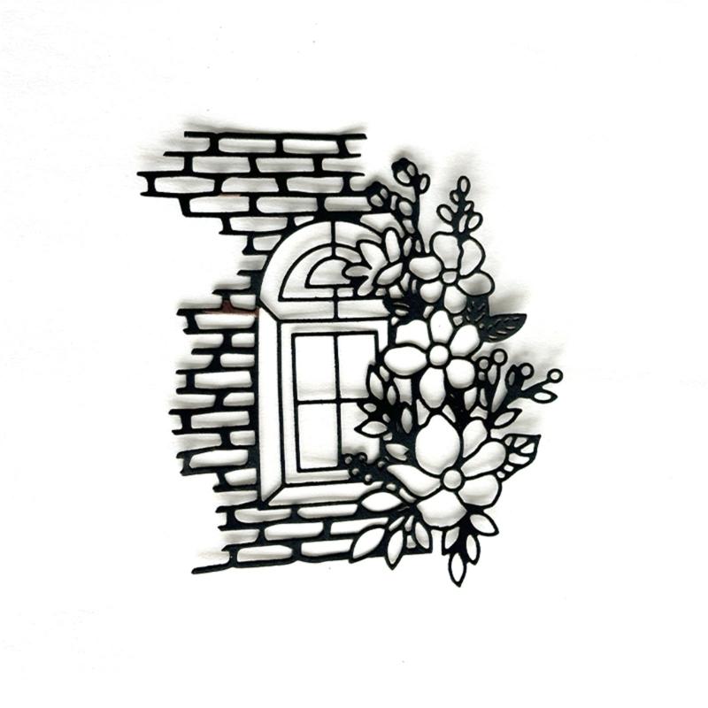 Window Flower Cutting Dies Carbon Steel Die Cut Decorative Embossing Paper Die for Card Making Scrapbooking Bookmarks