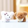 Plush Mini Charming Eyeglass Dog Stuffed Animal Soft Stylish Gift For Lover Dog