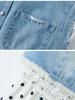 Women's Retro Denim Jacket & Polka Dot Slip Dress Set - 2025 Summer Fashion N66101