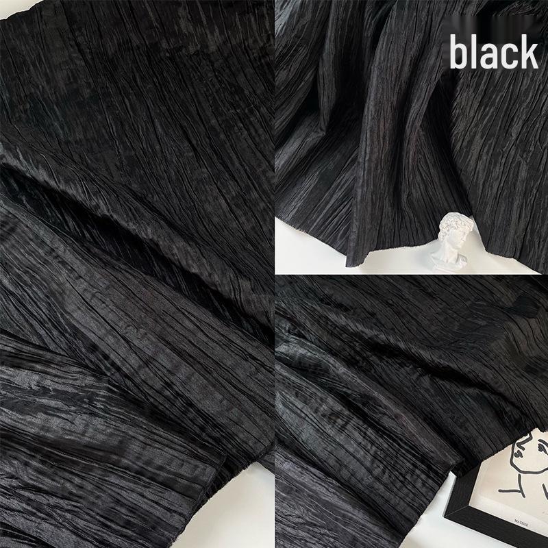 Lustrous Micro-Outline Blue-Purple Pleated Designer Shirt Dress Fabric